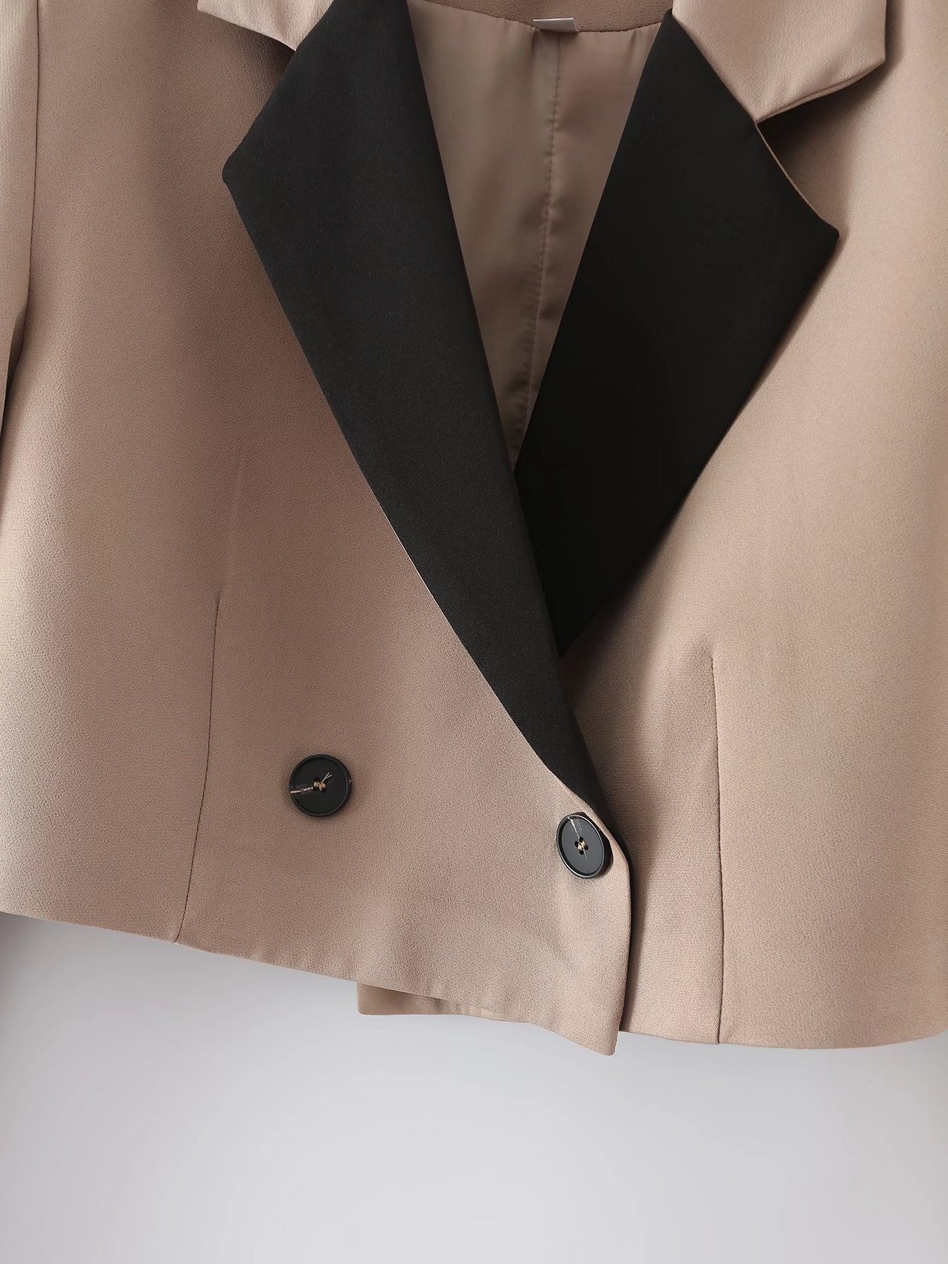 Womens Colorblock Cropped Blazer