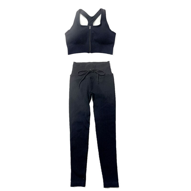 Seamless Womens Athletic Yoga Set