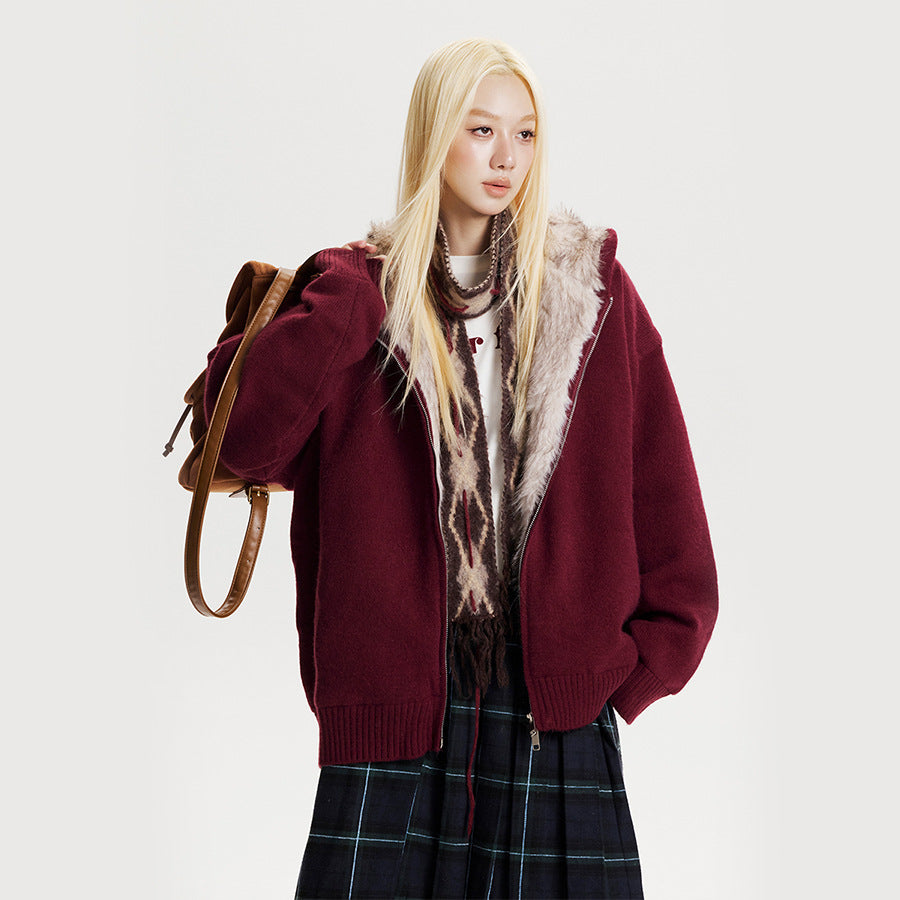 Winter fleece jacket keeps you warm