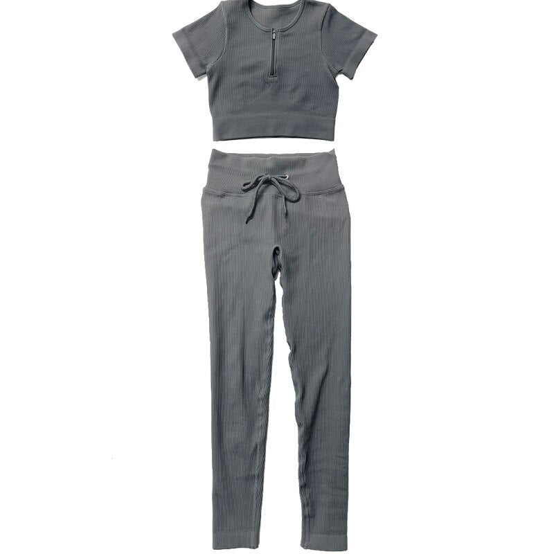 Seamless Womens Athletic Yoga Set