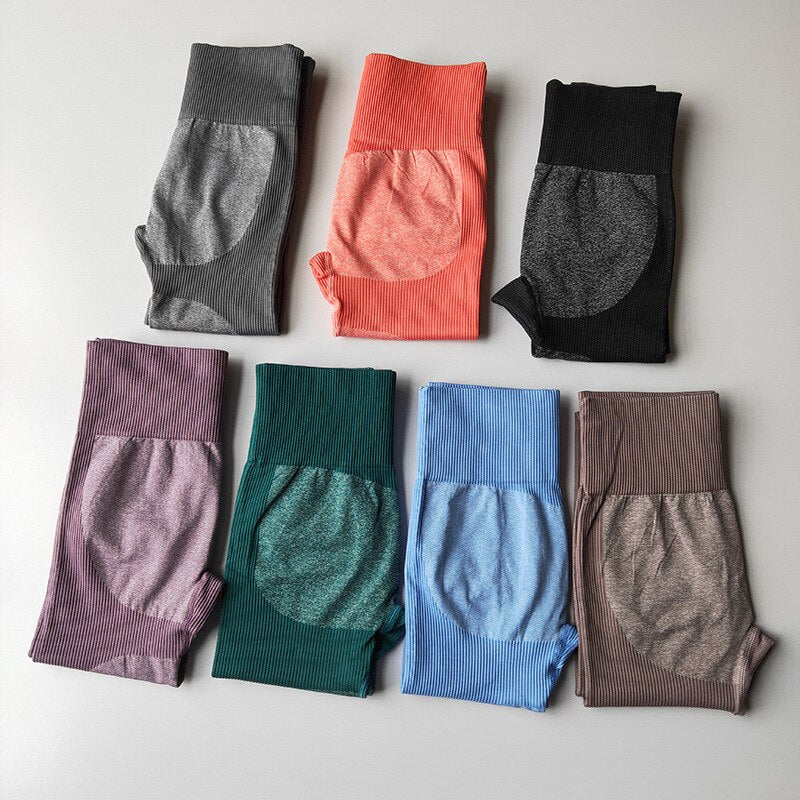Seamless high waist push up gym leggings