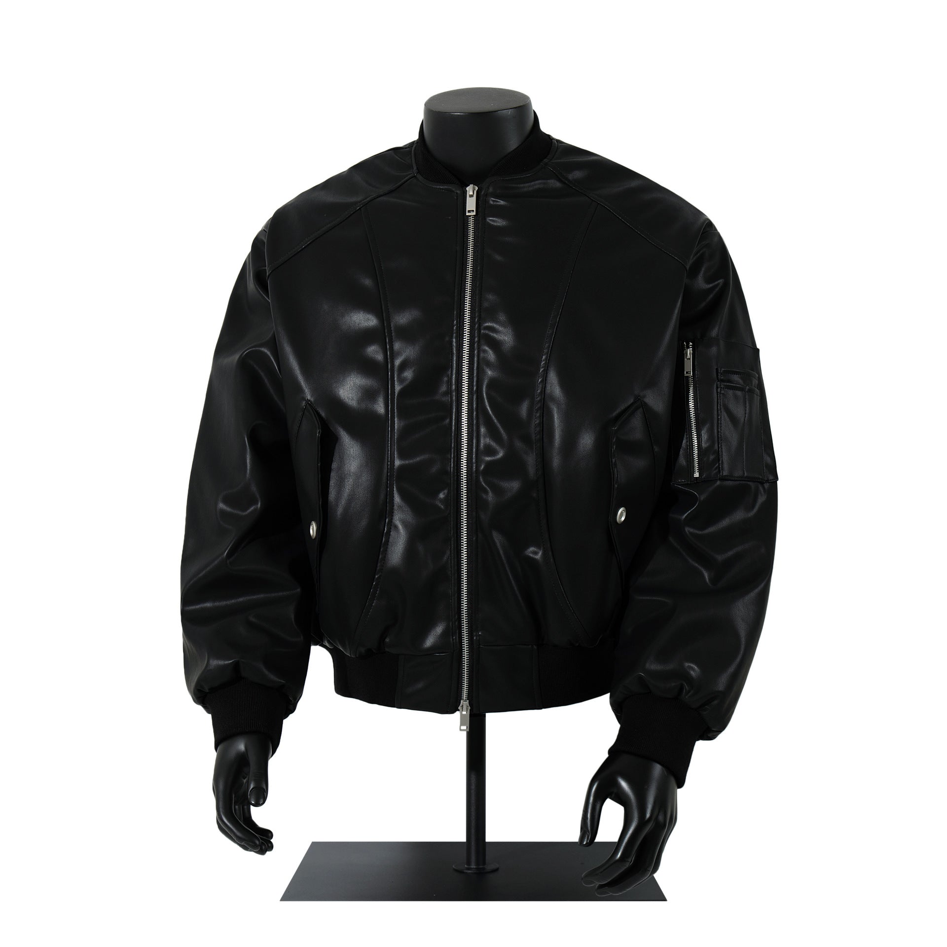 Leather jacket autumn and winter cotton jacket