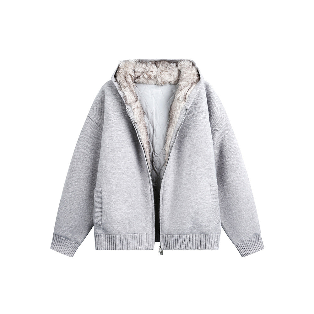 Winter fleece jacket keeps you warm
