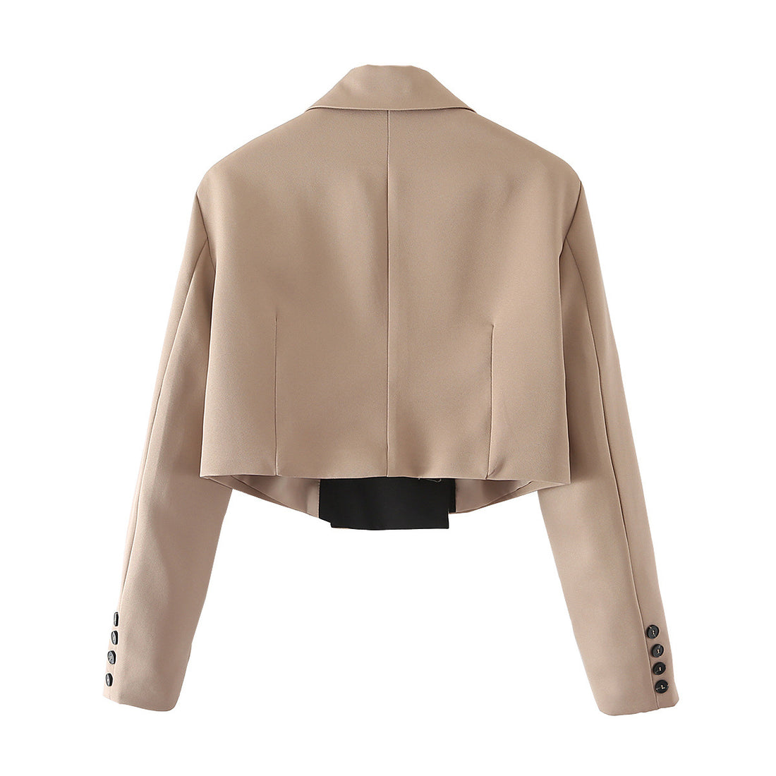 Womens Colorblock Cropped Blazer