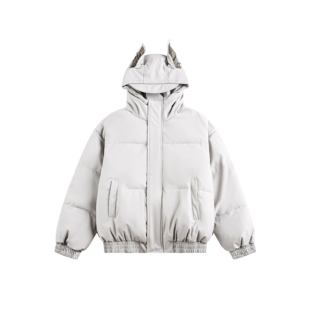 Hooded winter warm short jacket