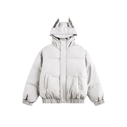 Hooded winter warm short jacket