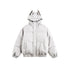 Hooded winter warm short jacket