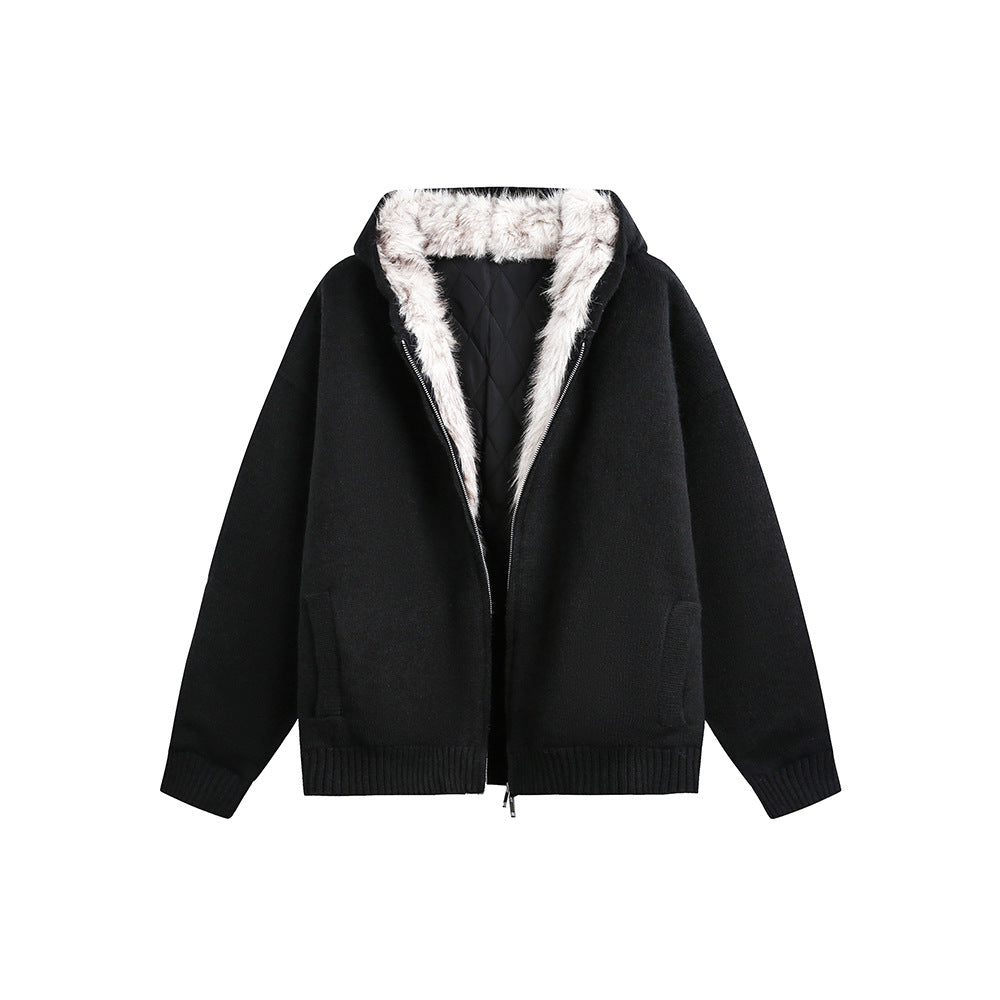 Winter fleece jacket keeps you warm
