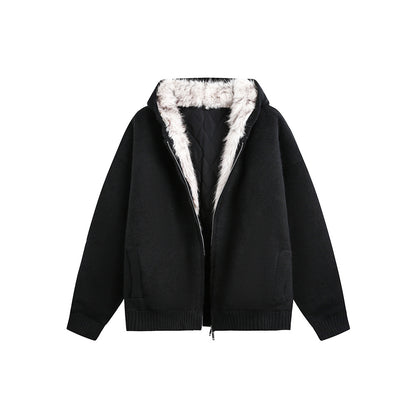 Winter fleece jacket keeps you warm