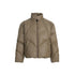 Deconstructed panel warm short puffer
