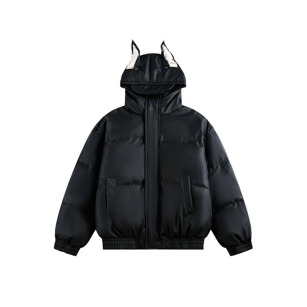 Hooded winter warm short jacket