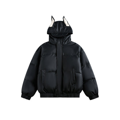 Hooded winter warm short jacket