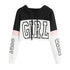 Harajuku Women Streetwear Letter Crop Hoodie