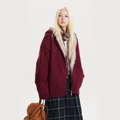 Winter fleece jacket keeps you warm