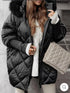 Womens winter hooded cardigan jacket