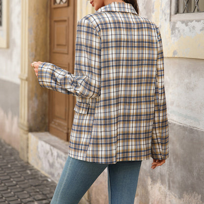 Plaid Blazer Womens Jacket