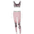 Pink Camouflage Womens Sexy Fitness Two-Piece Set