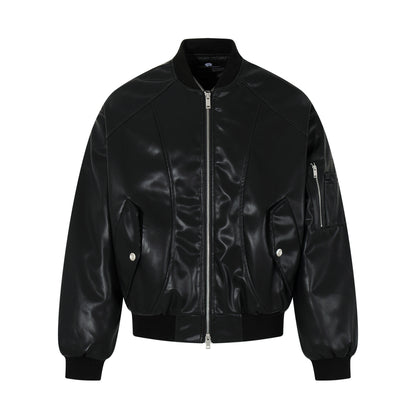 Leather jacket autumn and winter cotton jacket
