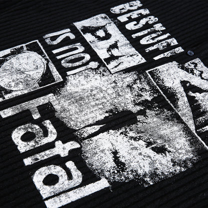 graffiti printed casual t-shirt