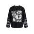 graffiti printed casual t-shirt