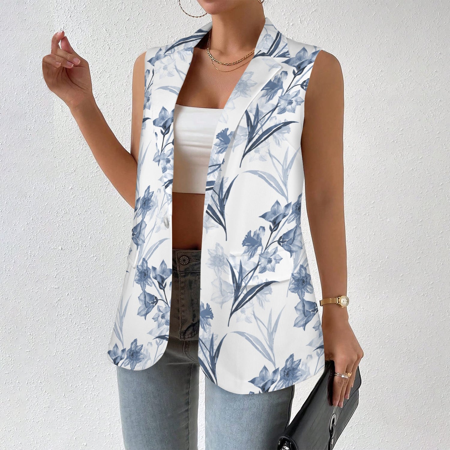 Womens Sleeveless Blazer popular fashion