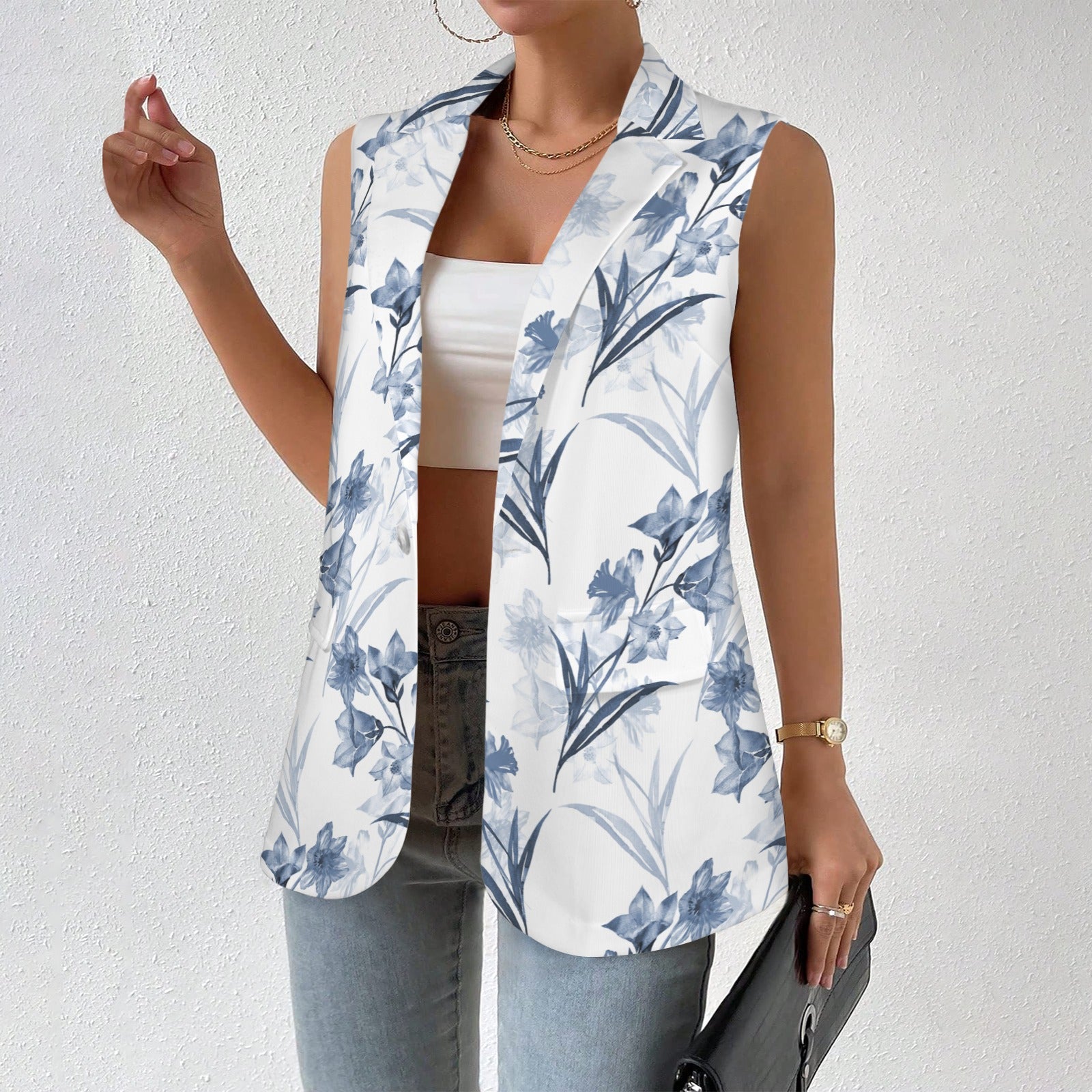 Womens Sleeveless Blazer popular fashion