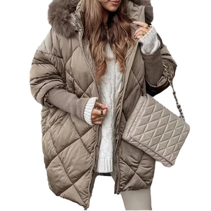 Womens winter hooded cardigan jacket