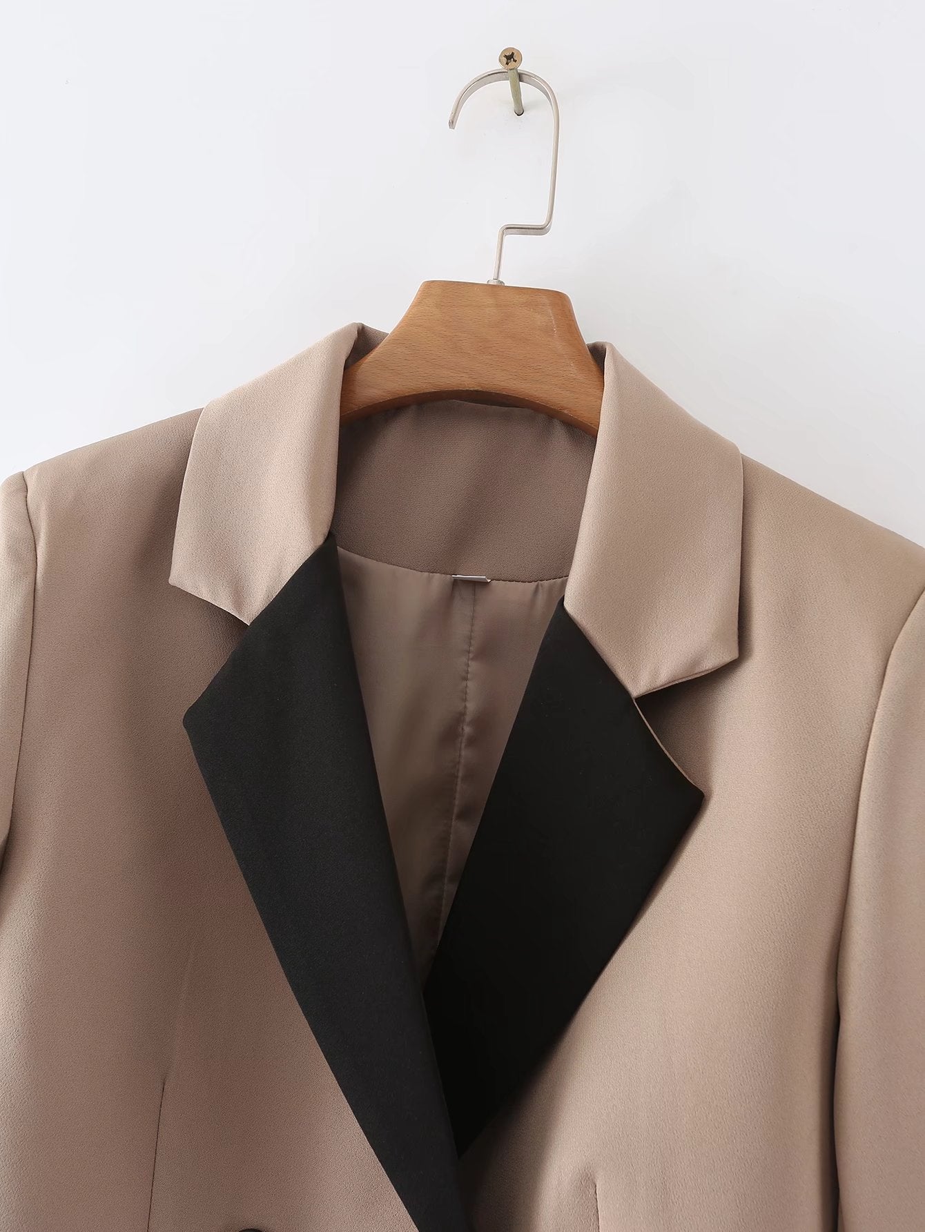 Womens Colorblock Cropped Blazer