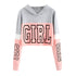 Harajuku Women Streetwear Letter Crop Hoodie