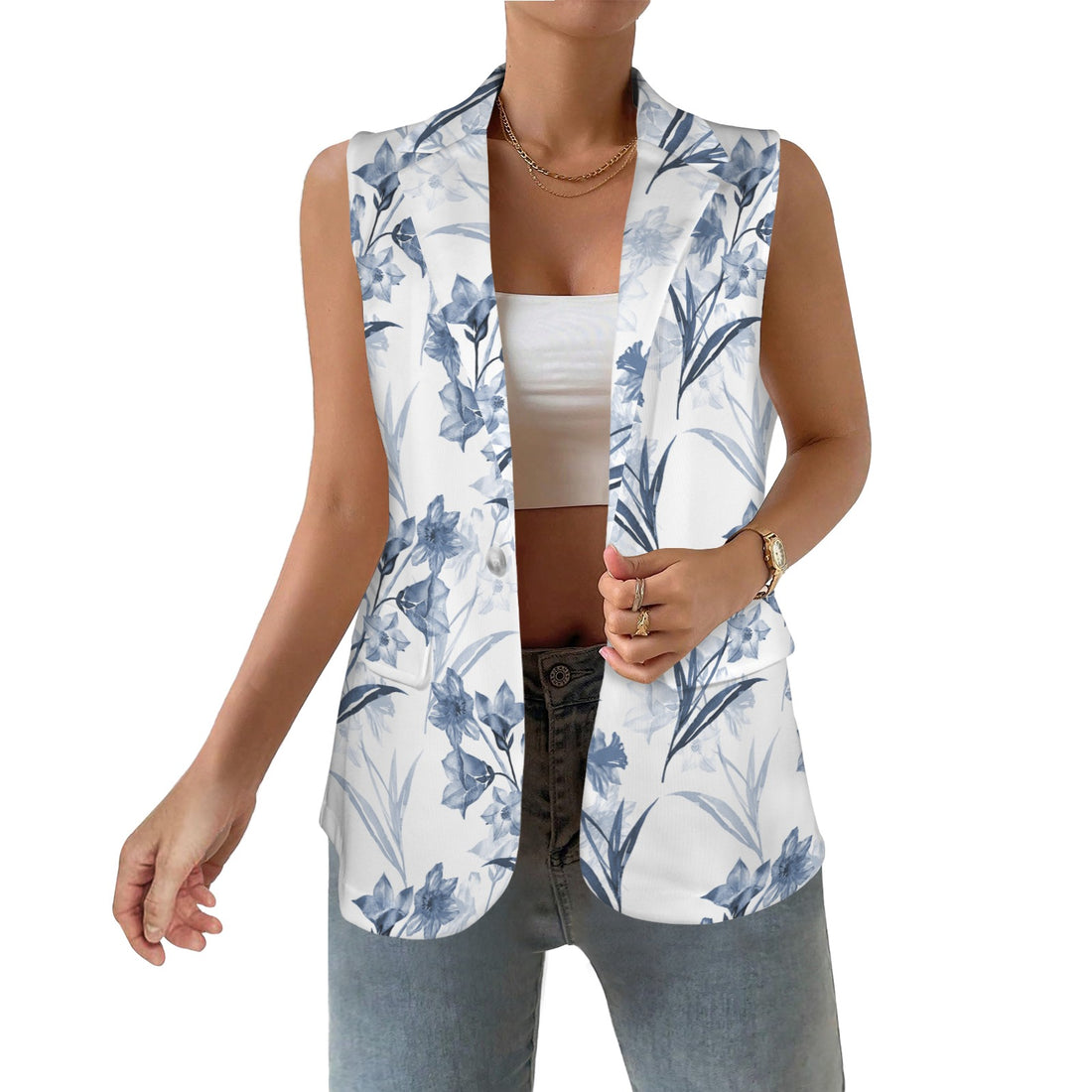 Womens Sleeveless Blazer popular fashion