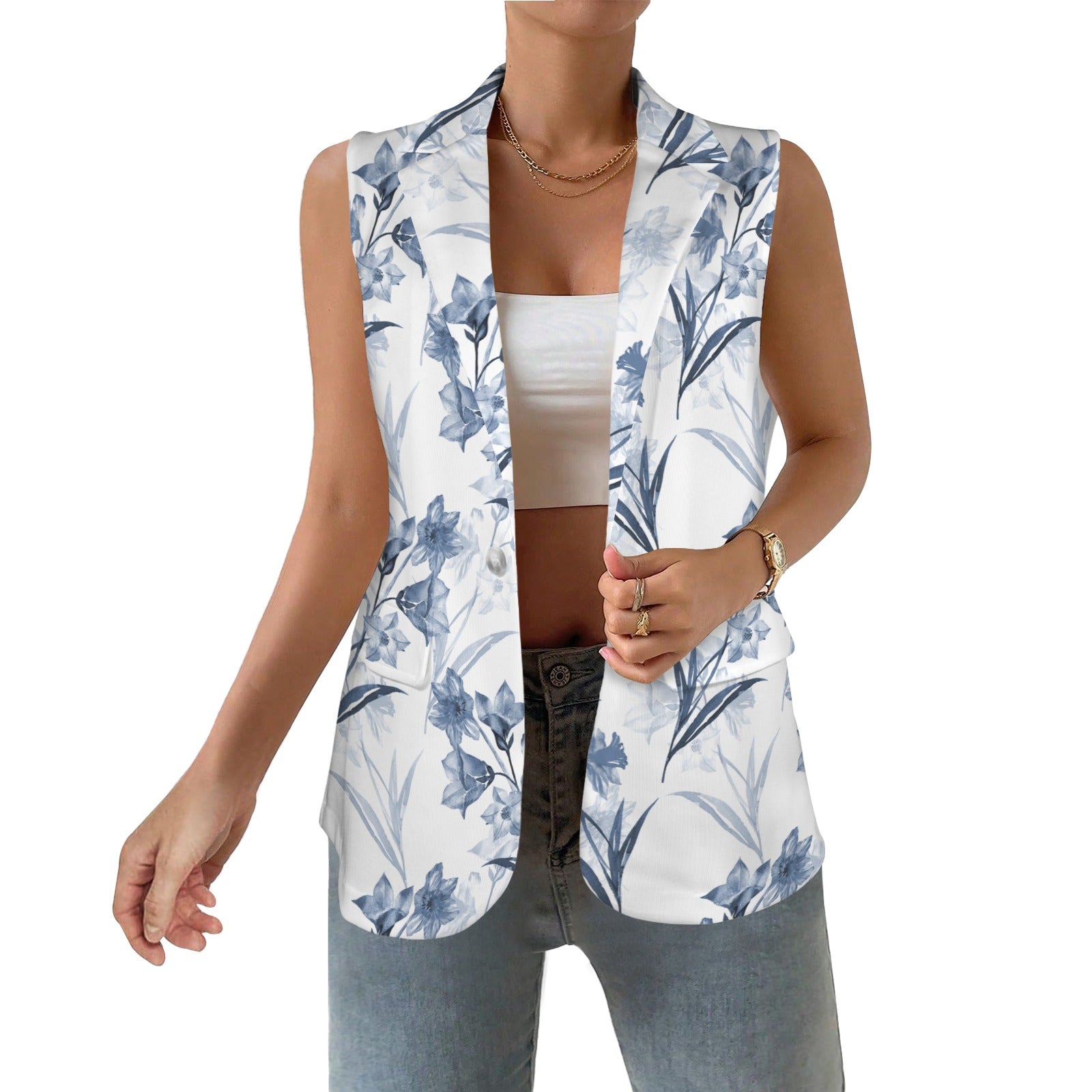 Womens Sleeveless Blazer popular fashion