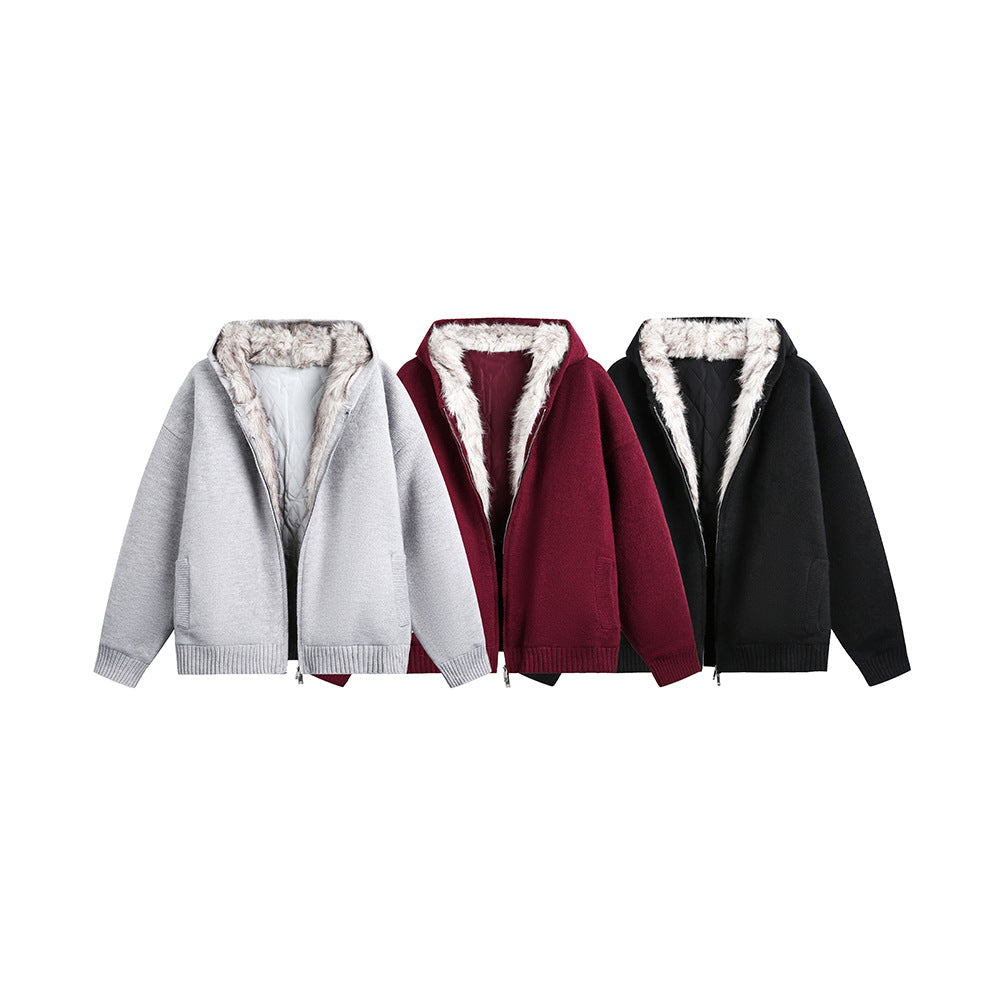 Winter fleece jacket keeps you warm