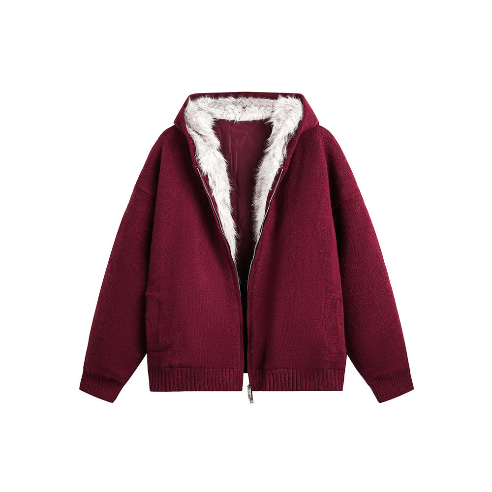 Winter fleece jacket keeps you warm
