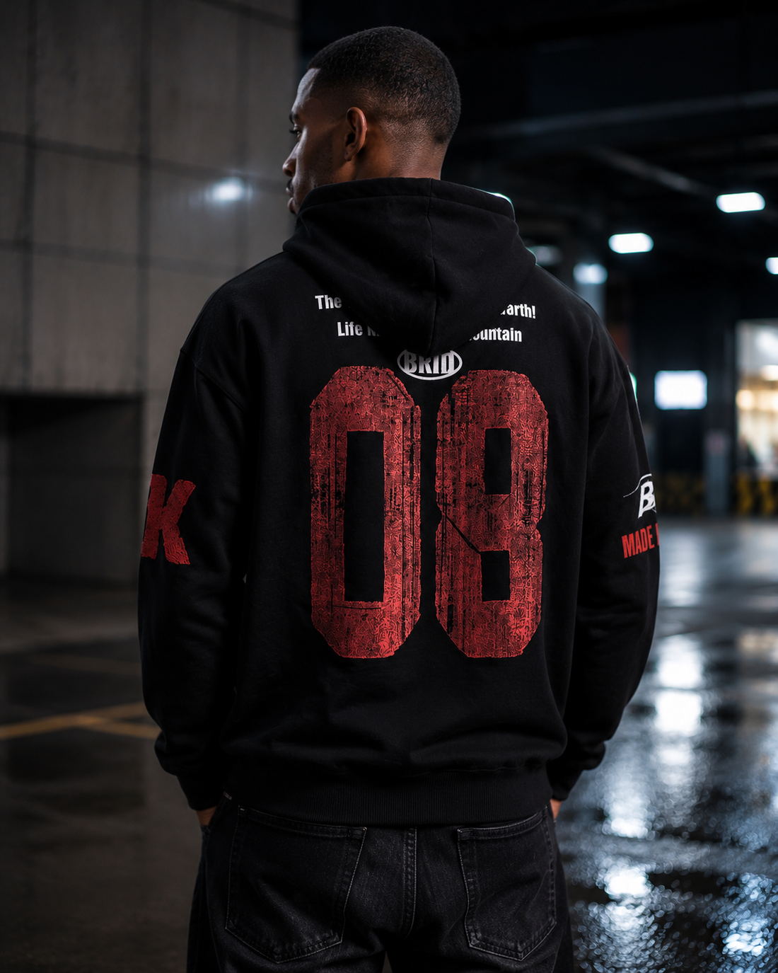 Unisex Letter Print Hoodie Streetwear Jacket