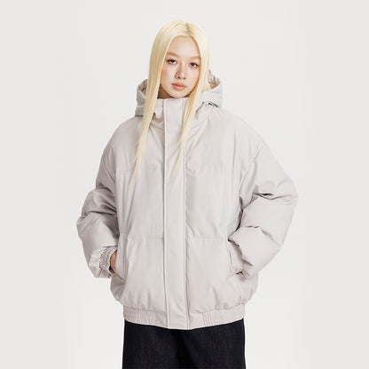 Hooded winter warm short jacket