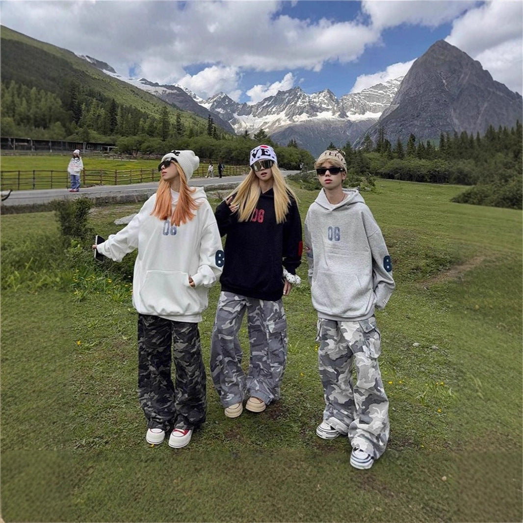 Unisex Letter Print Hoodie Streetwear Jacket