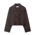 Casual Double-Breasted Short Trench Coat for Women